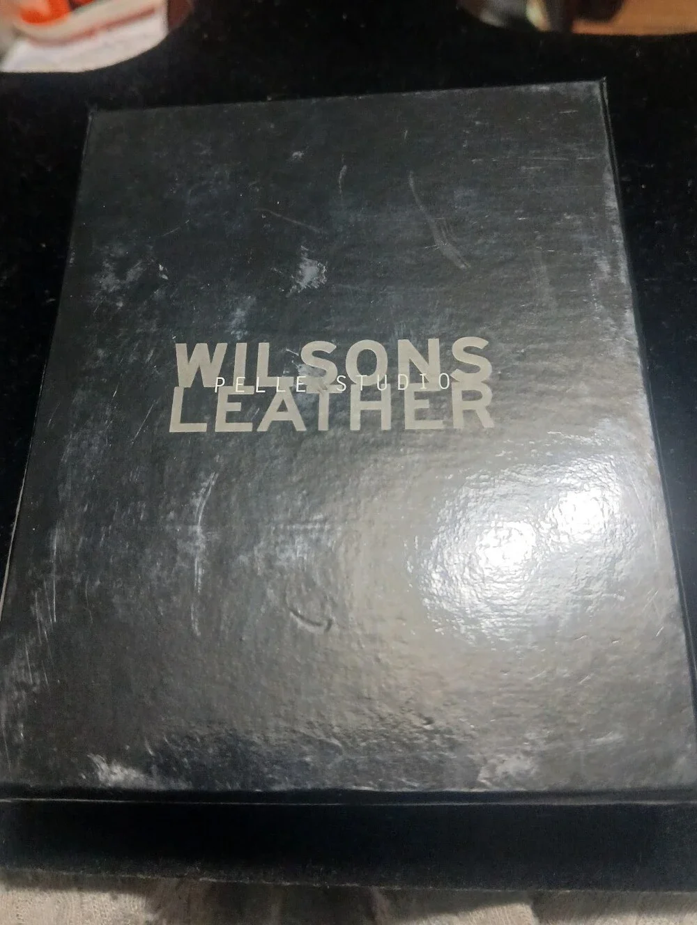 NIB Wilsons Leather Black Slimfold  Wallet